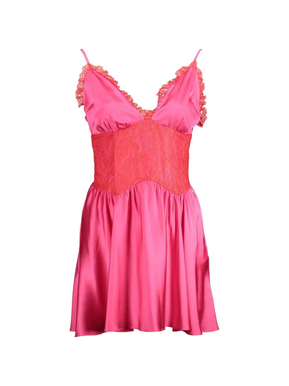 Gaelle lace-detail mini dress - Rosa