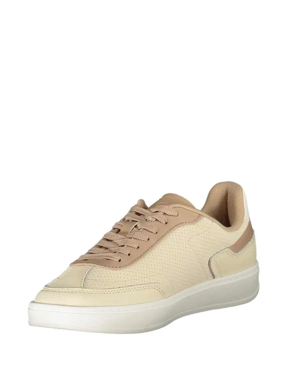 Tommy Hilfiger perforated logo-embroidered sneakers Beige