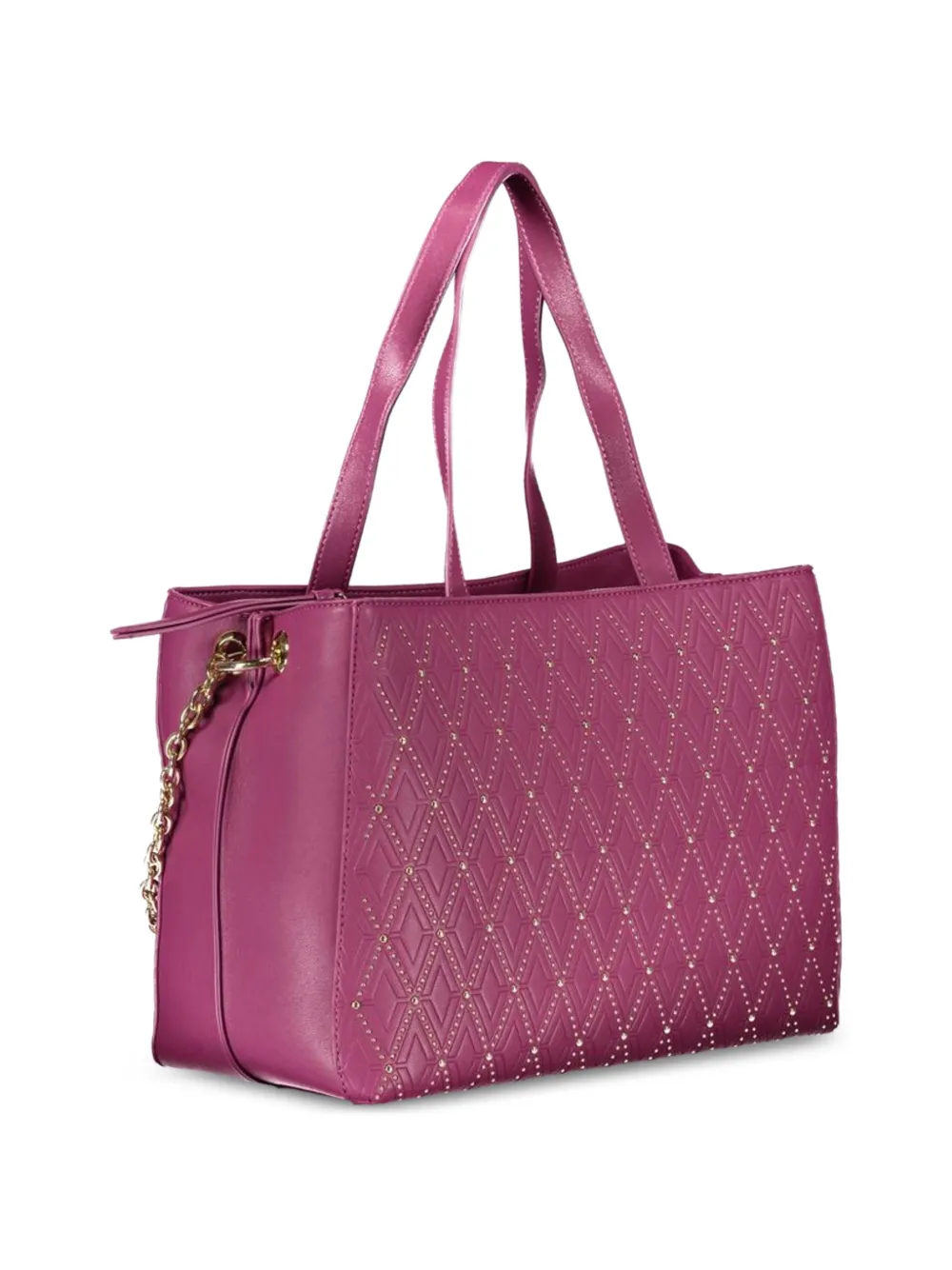 MARIO VALENTINO Shopper verfraaid met studs Paars
