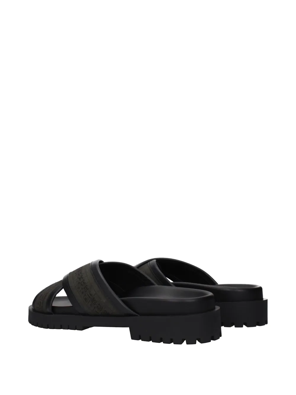 Off-White cross-strap sandals Groen