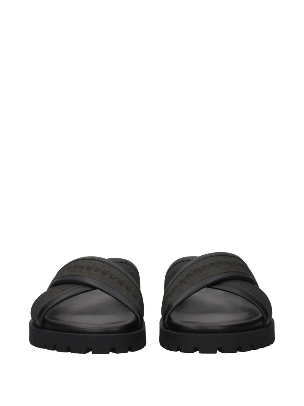 Off-White cross-strap sandals Groen