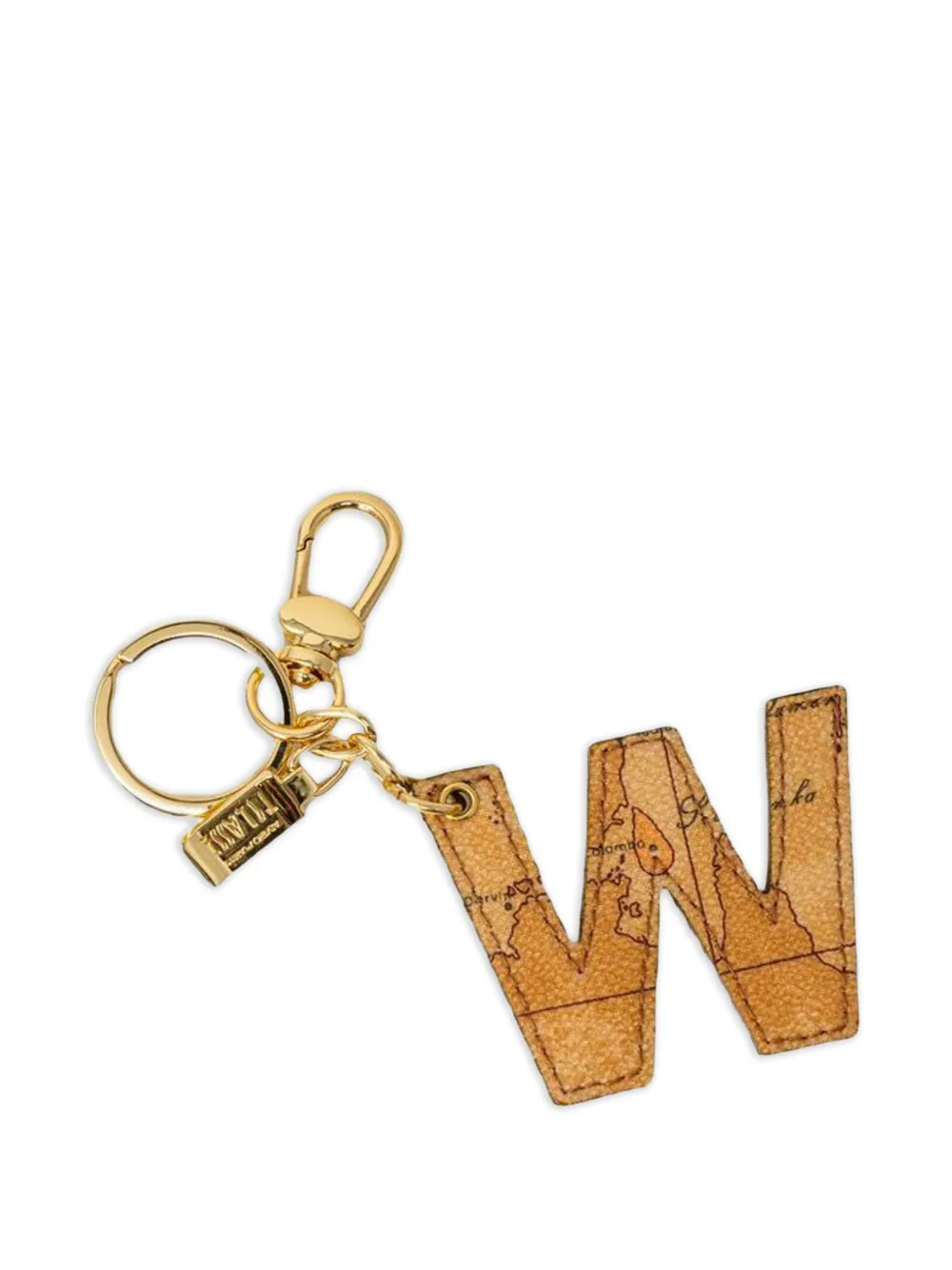 ALVIERO MARTINI 1° CLASSE map-print letter keychain - Nude