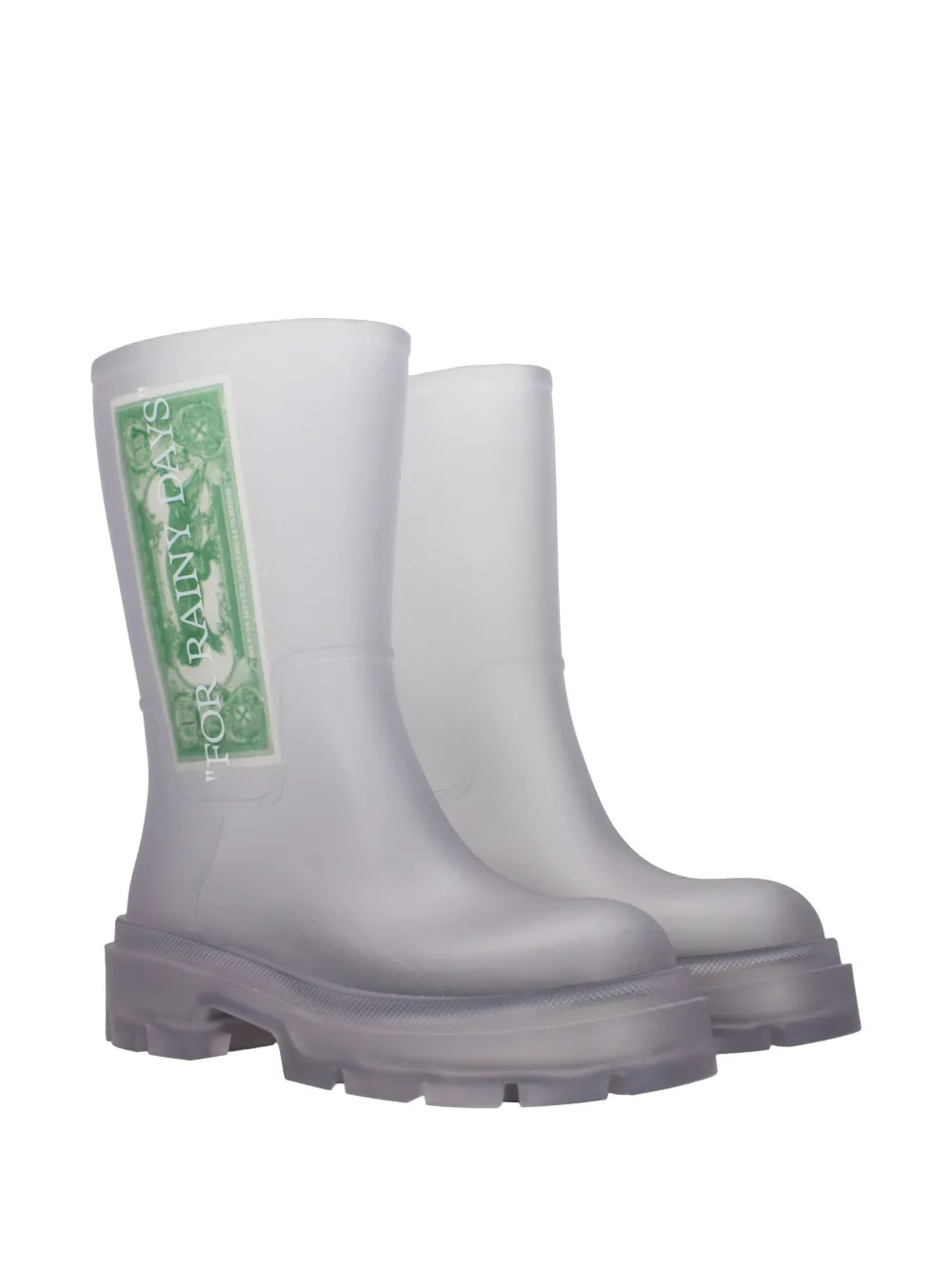 Off-White Reboot Dollar graphic-print ankle boots Wit