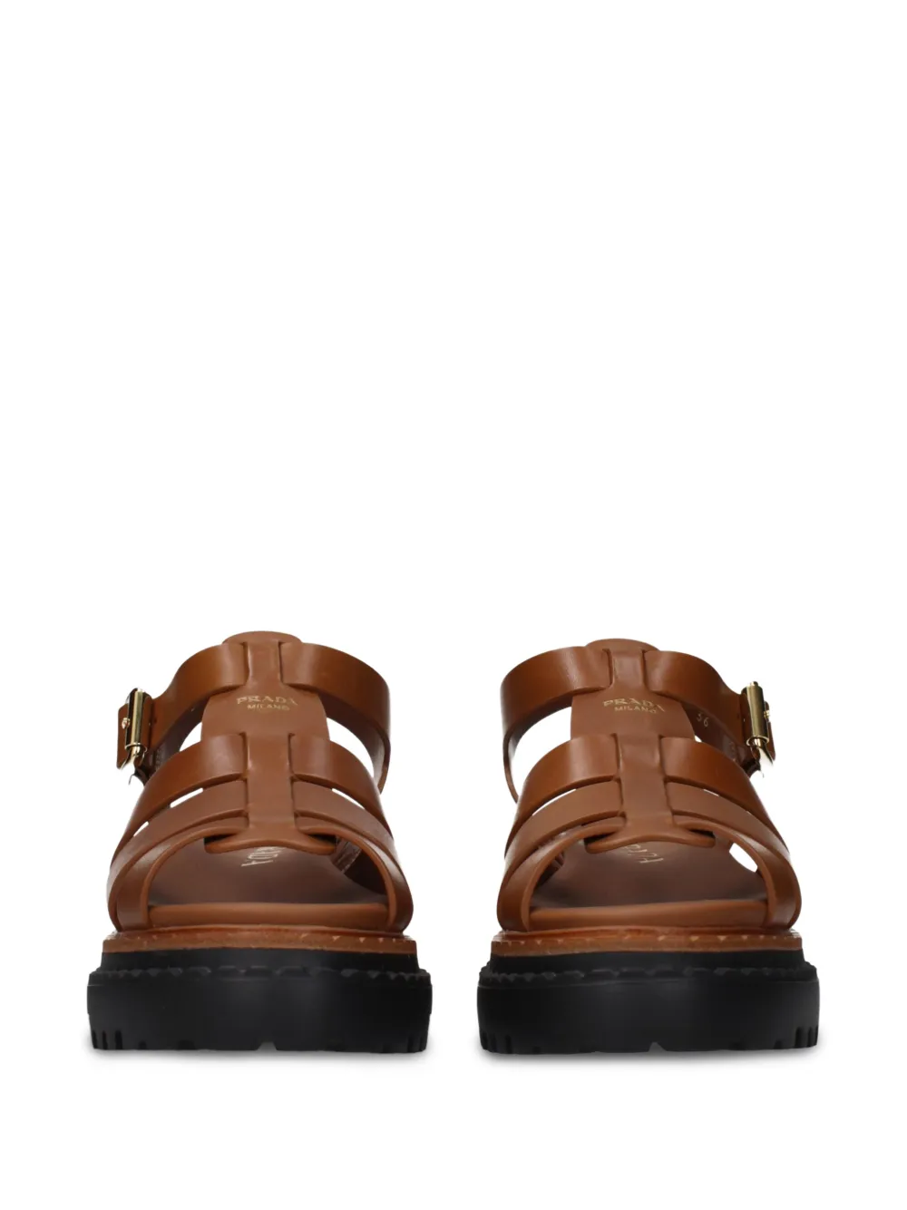 Prada cage-strap platform sandals Bruin