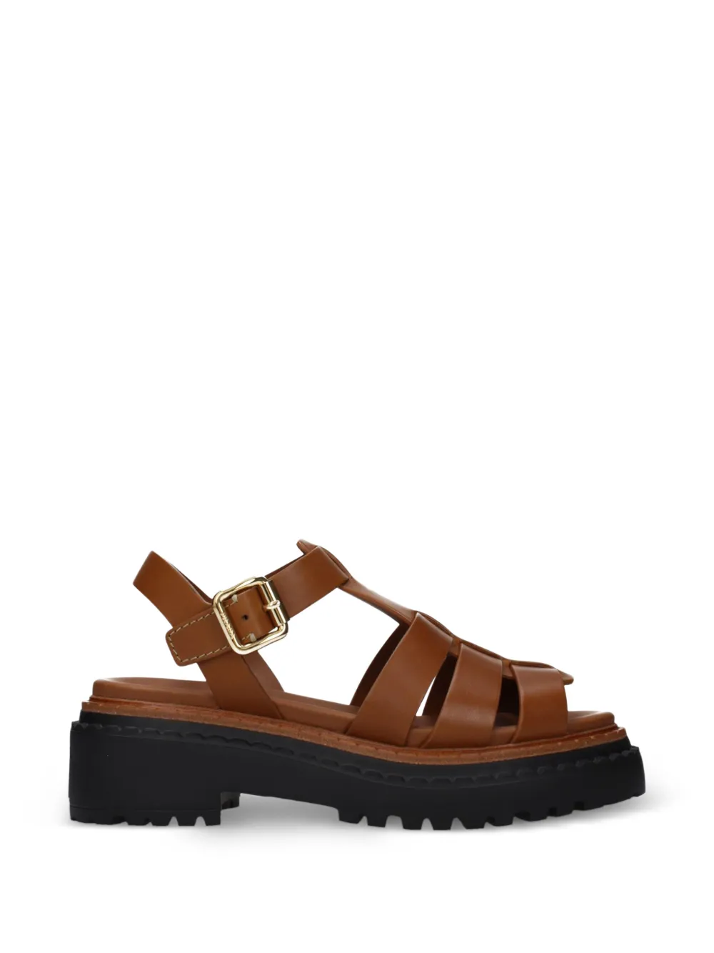 Prada cage-strap platform sandals Bruin
