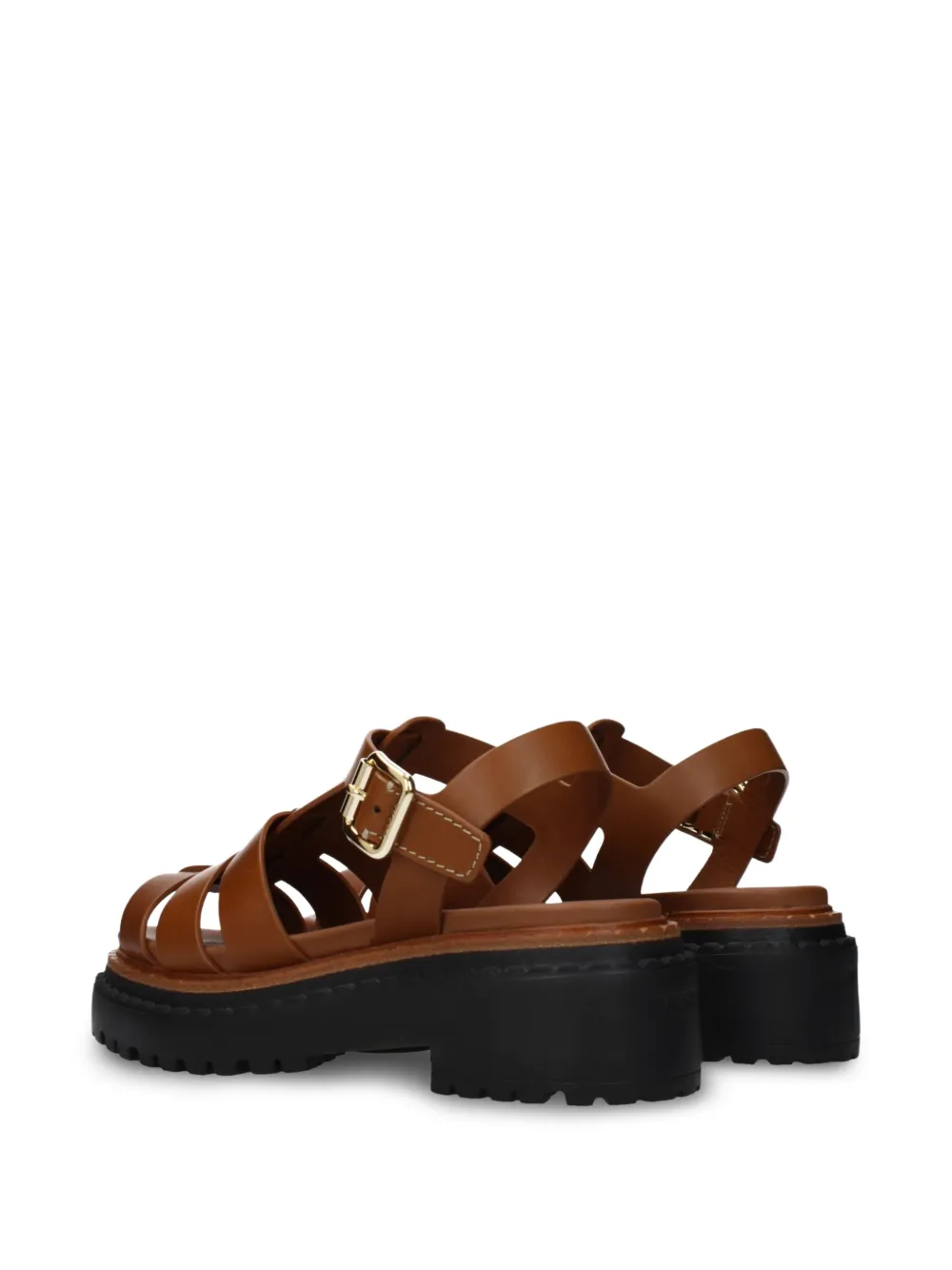 Prada cage-strap platform sandals Bruin