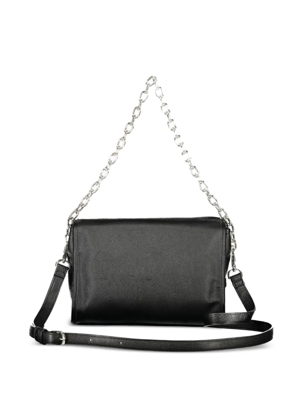 MARIO VALENTINO Shopper met logo-reliëf en ketting Zwart