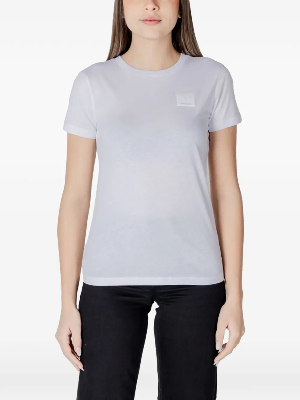 Armani Exchange logo-patch T-shirt - Bianco