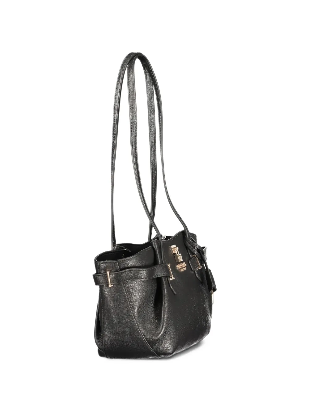 GUESS USA Gewikkelde shopper van bewerkt leer Zwart