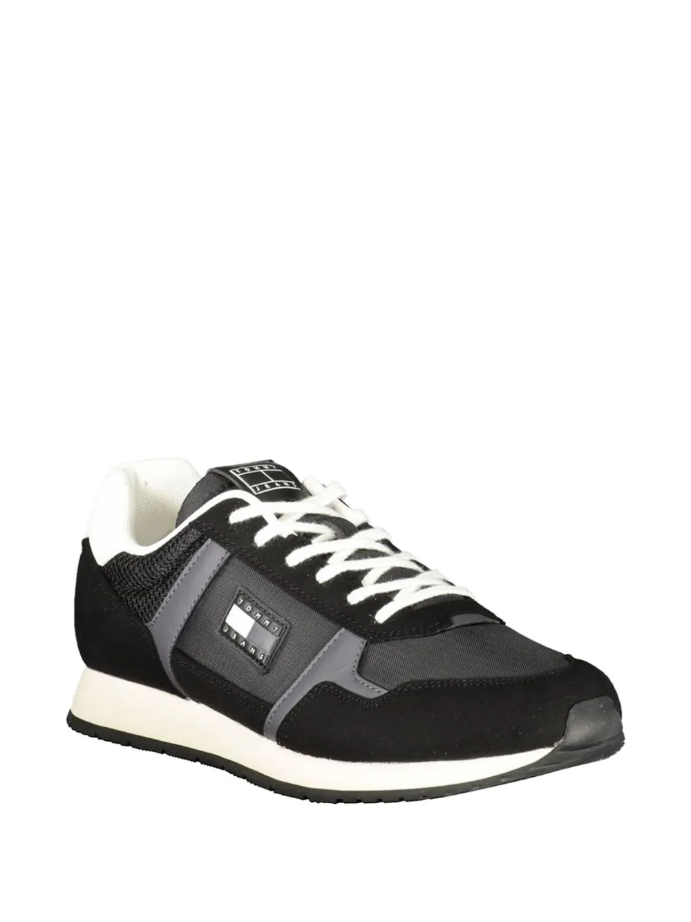 Tommy Hilfiger logo-patch sneakers Zwart