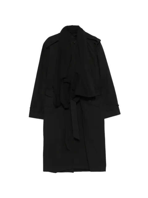 ALAINPAUL draped belted trench coat