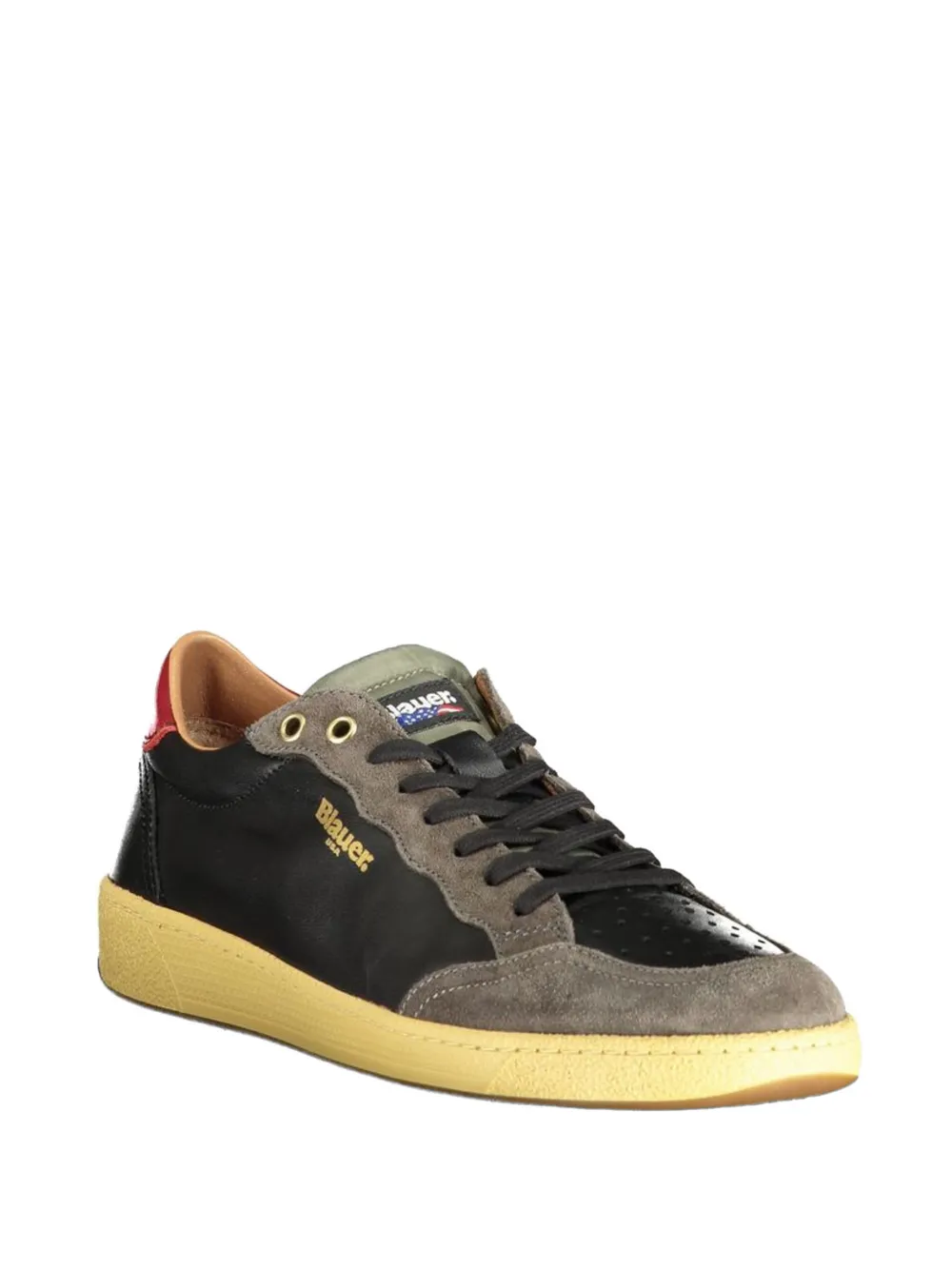 Blauer Murray suede-panel sneakers Zwart