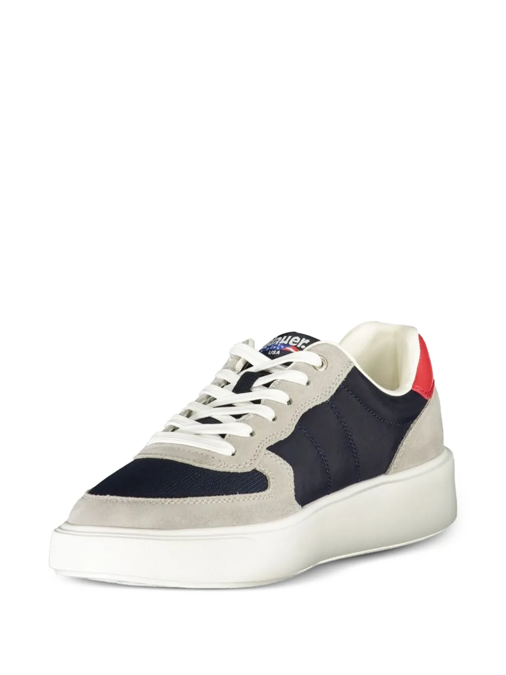 Blauer Buck sneakers met colourblocking en suède vlak Blauw