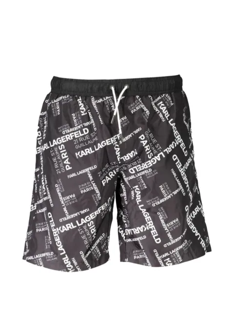 Karl Lagerfeld Bermuda de praia com estampa de logo