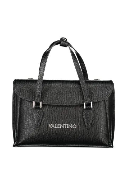 MARIO VALENTINO logo-lettering grained tote bag