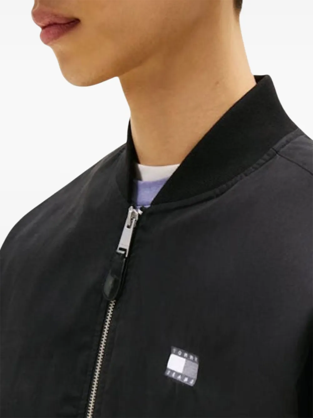 Tommy Jeans Bomberjack met logopatch Zwart