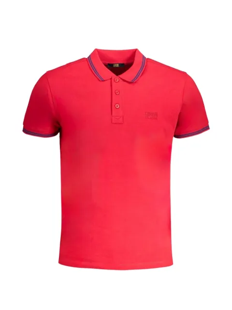 Cavalli Class logo-embroidered tipped polo shirt