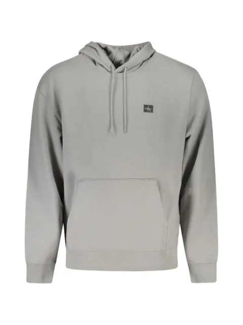 Calvin Klein logo-patch drawstring hoodie