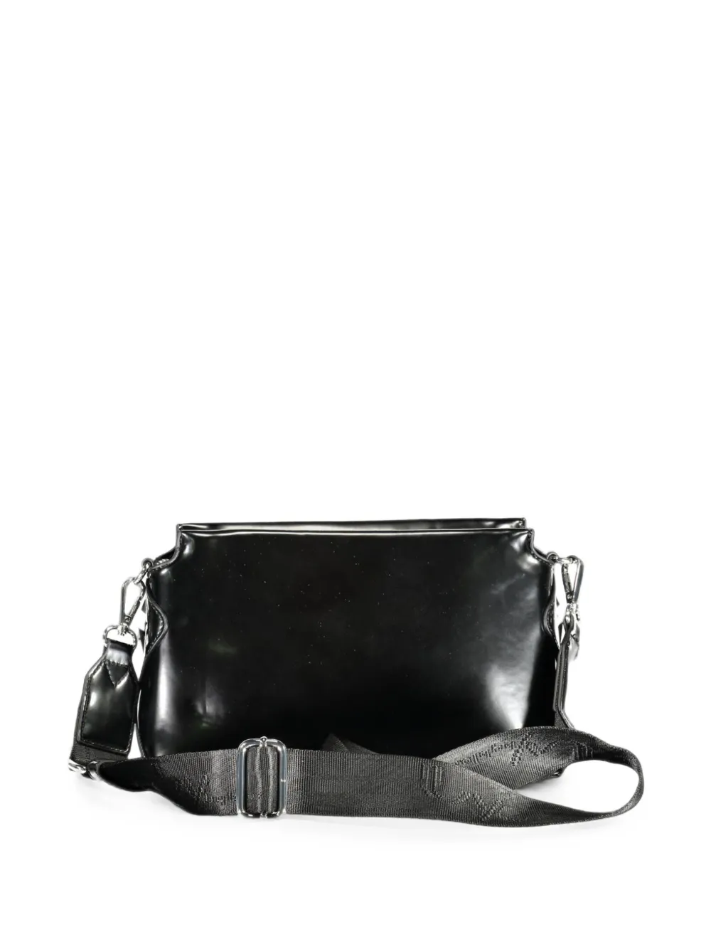 byblos patent-leather star-stud clutch bag Zwart