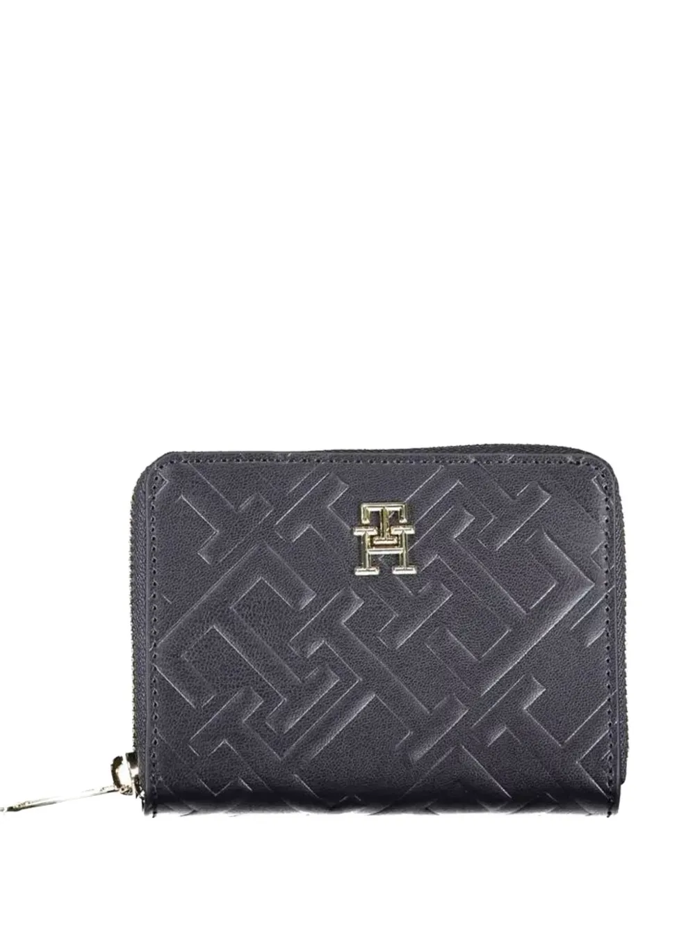 Tommy Hilfiger monogram-embossed zip-around wallet - Blu