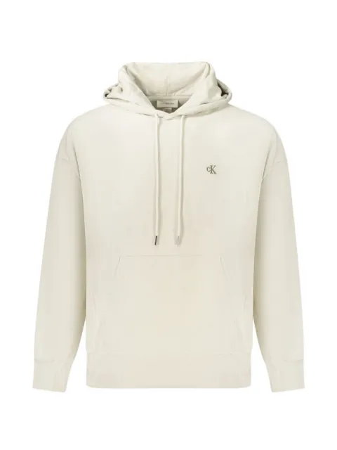 Calvin Klein logo-embroidered drawstring hoodie