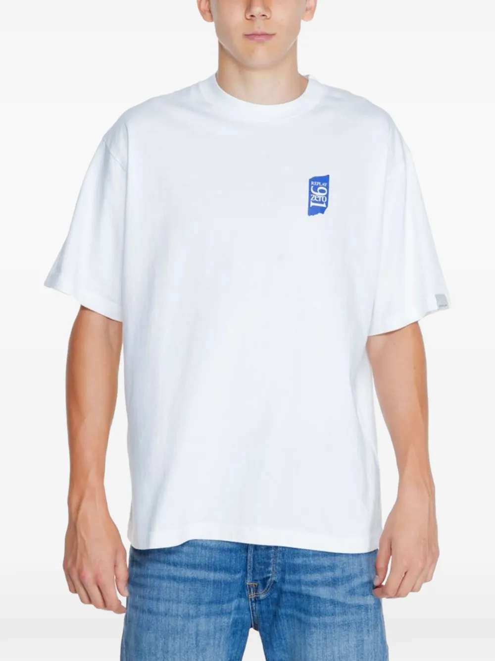 Replay logo-print T-shirt - Bianco