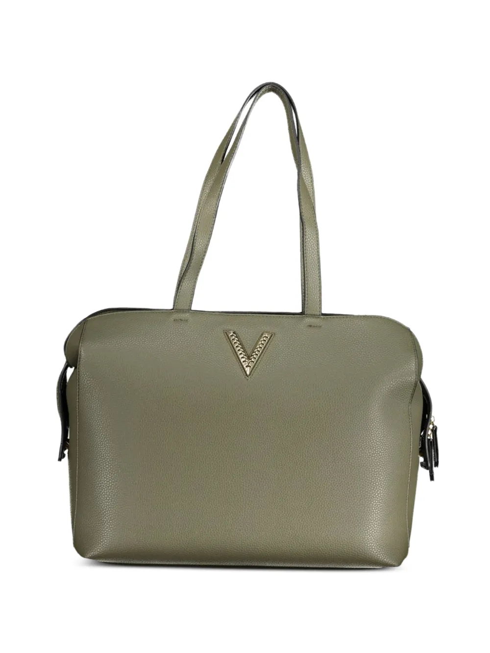 MARIO VALENTINO V logo pebbled tote bag