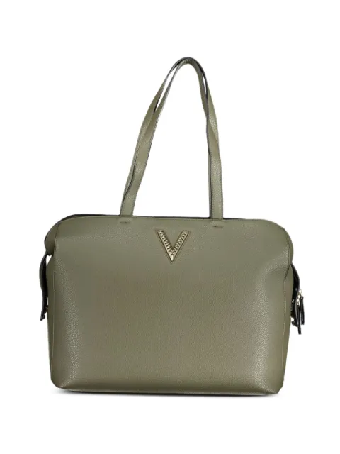 MARIO VALENTINO V logo pebbled tote bag