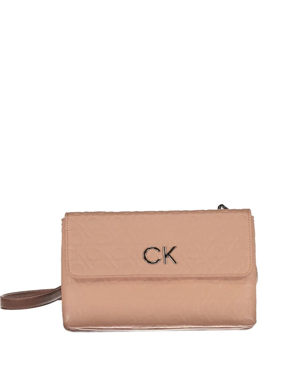 Calvin Klein embossed logo-plaque cross body bag - Toni neutri