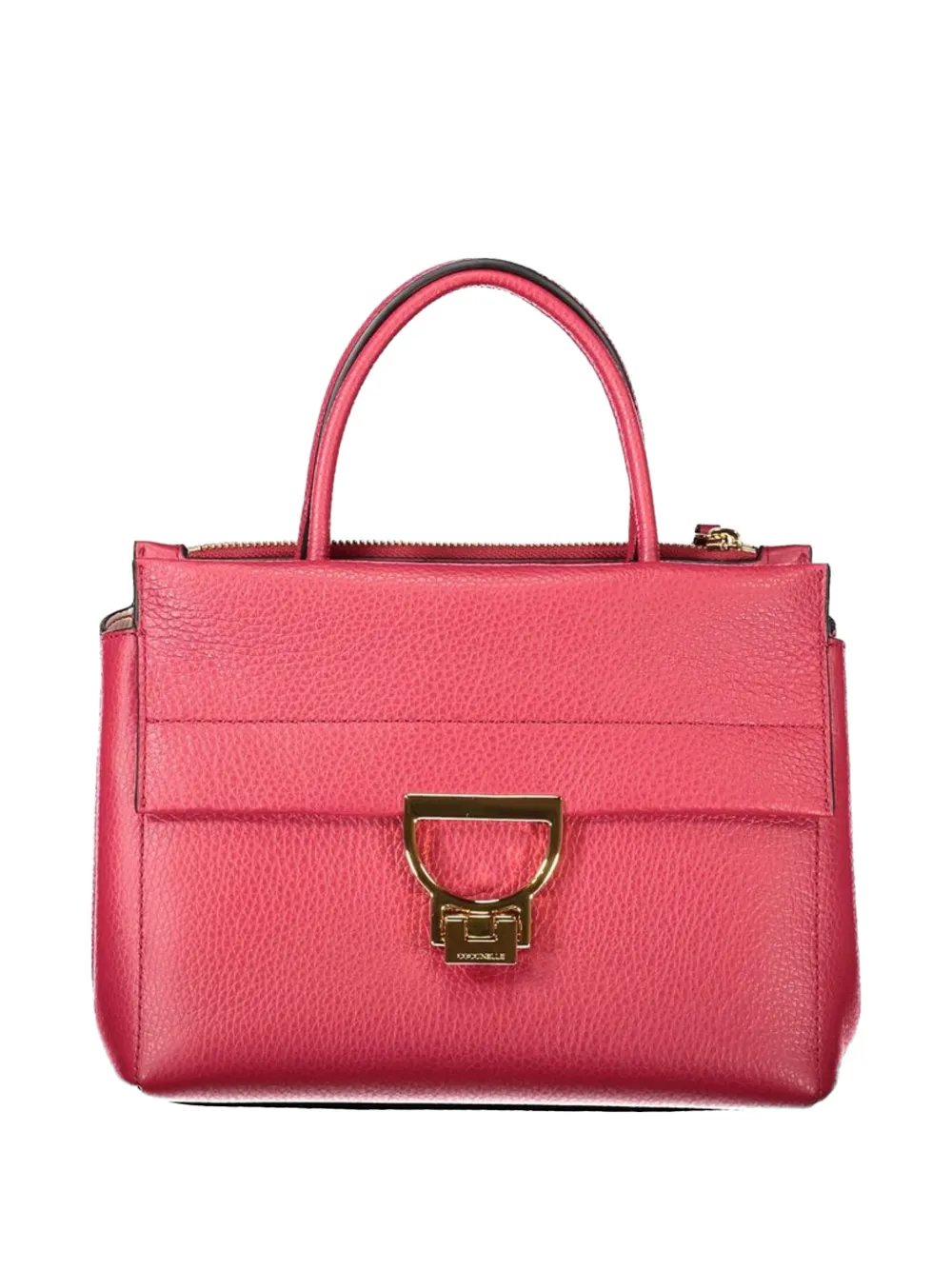 Coccinelle medium Arlettis textured leather tote bag - Rosso