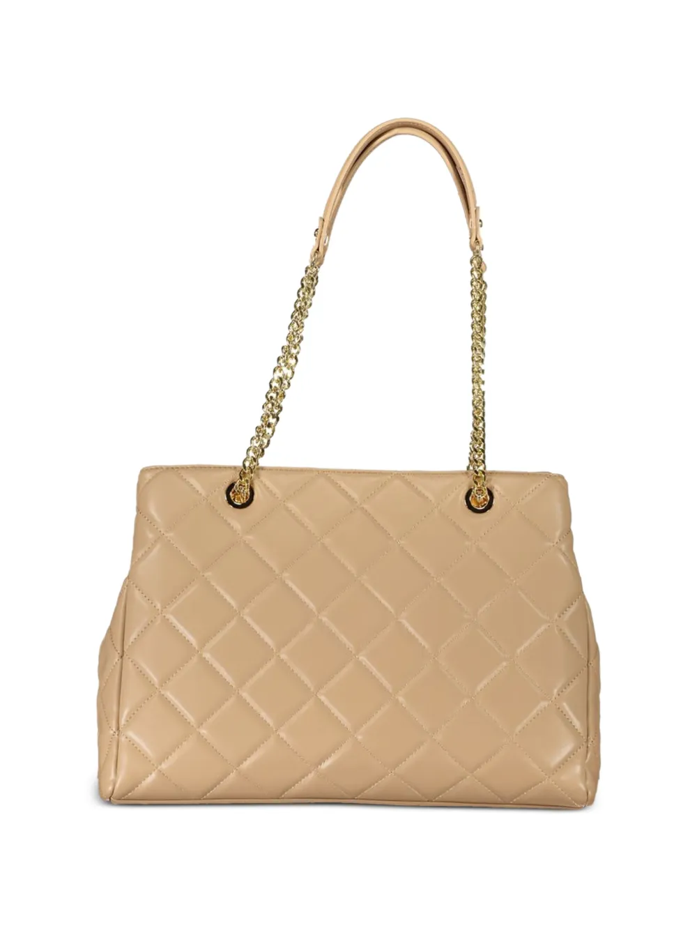 MARIO VALENTINO Gewatteerde shopper met logo-reliëf Beige
