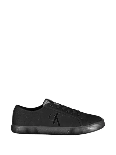 Calvin Klein logo-patch canvas sneakers