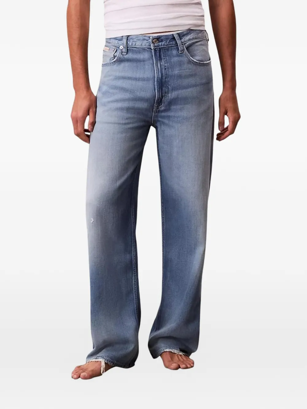 Calvin Klein Jeans relaxed-fit distressed jeans - Blu
