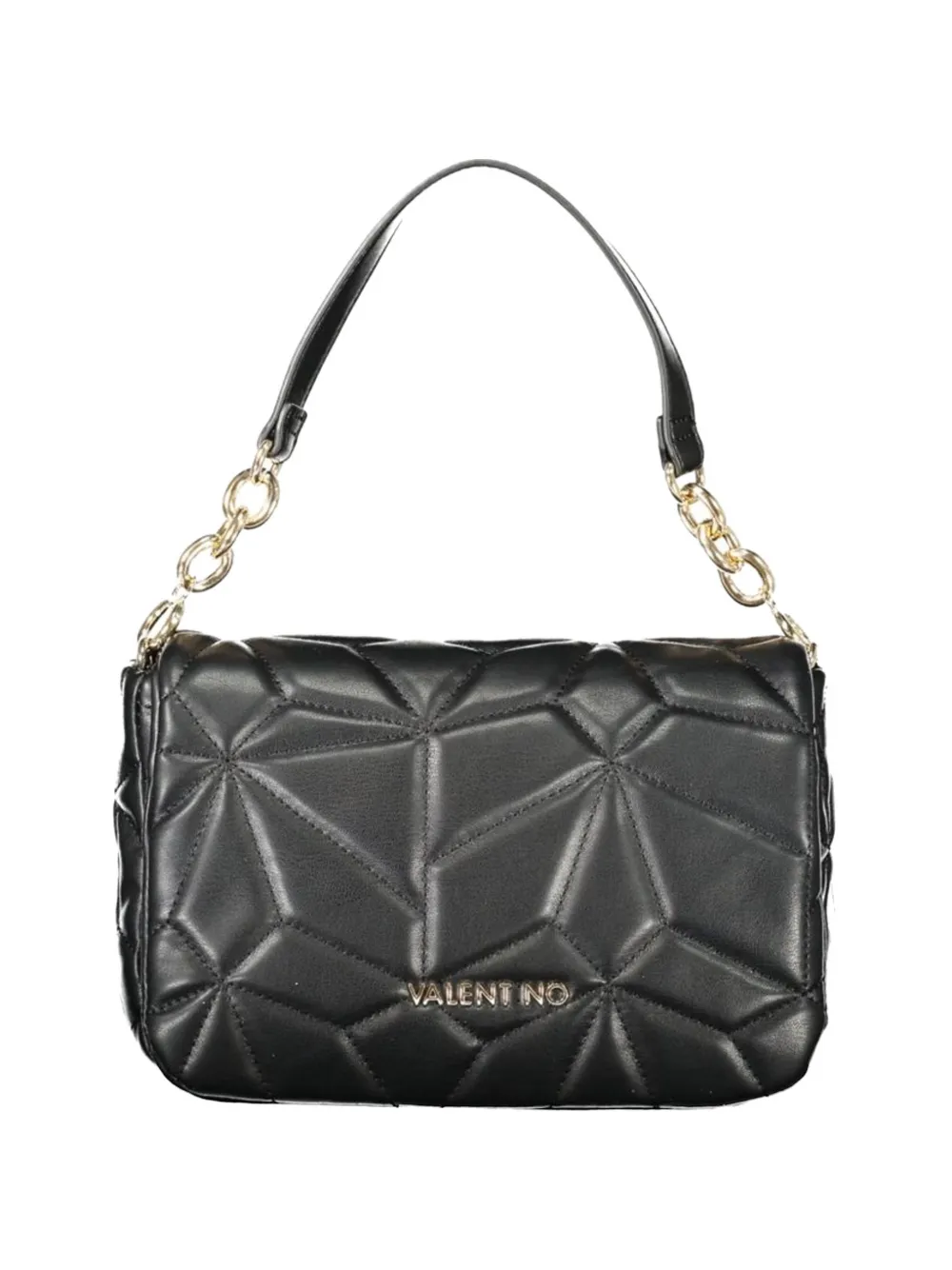 MARIO VALENTINO quilted chain-link shoulder bag - Nero