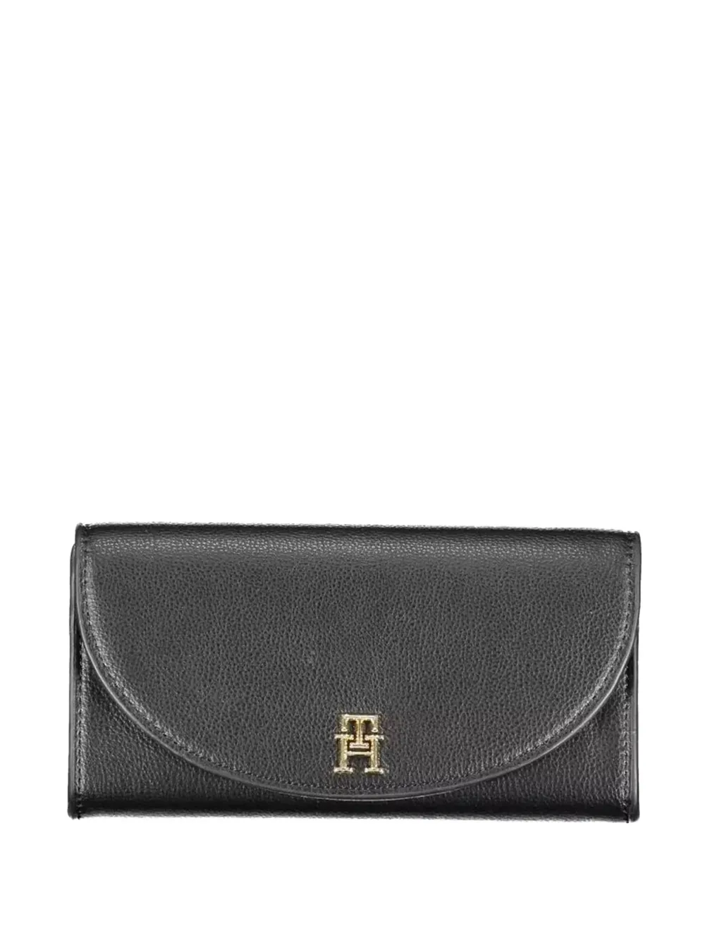 Tommy Hilfiger Julia HalfMoon pebbled wallet - Nero