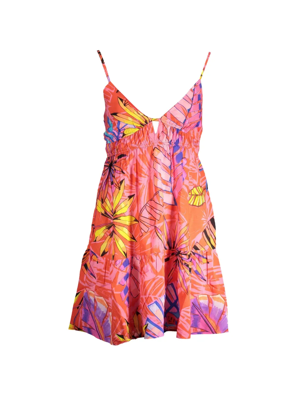 Desigual floral-print tiered mini dress