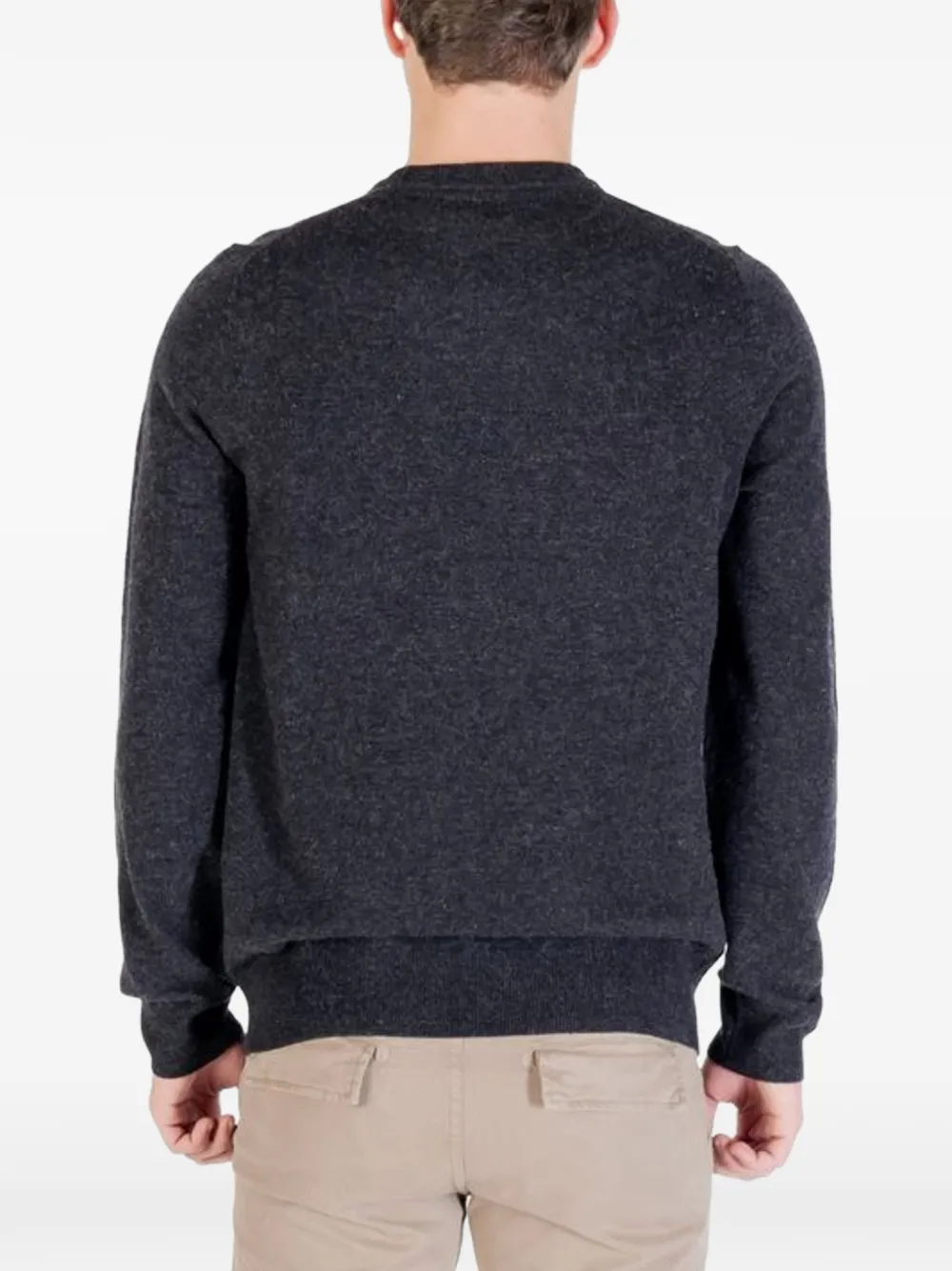 Lyle & Scott Sweater met logopatch Grijs