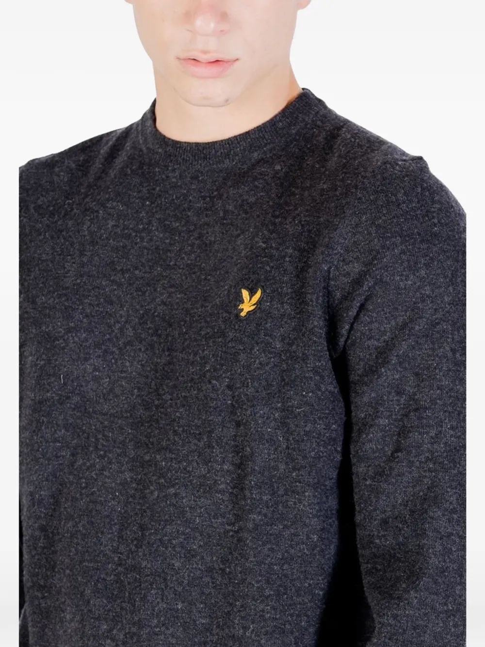 Lyle & Scott Sweater met logopatch Grijs