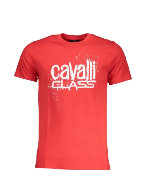 Cavalli Class spray-paint logo-print T-shirt