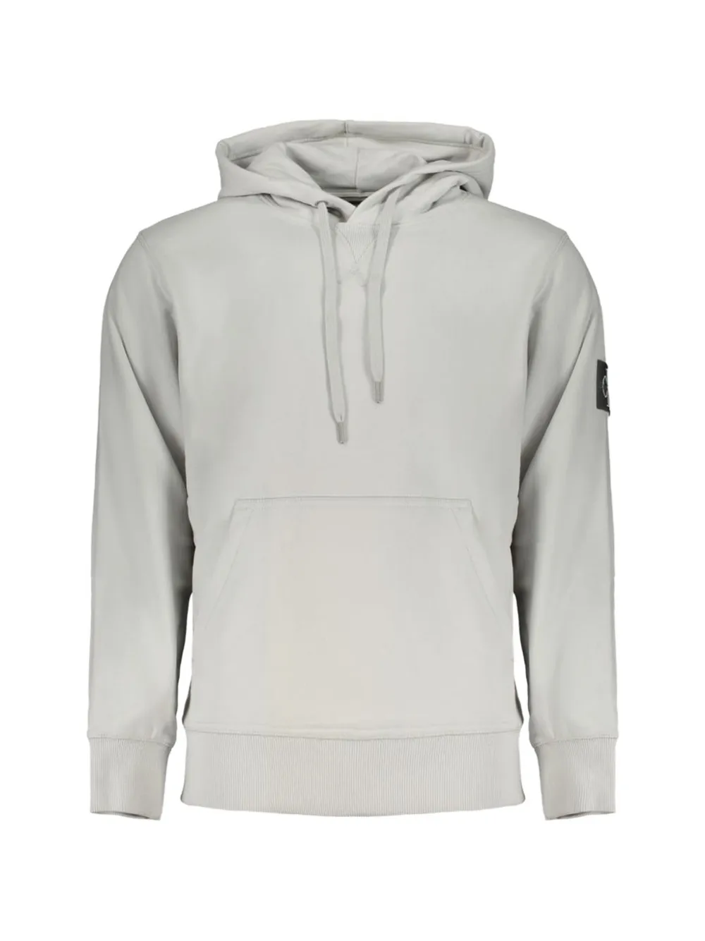 Calvin Klein Jeans logo-patch drawstring hoodie - Grigio