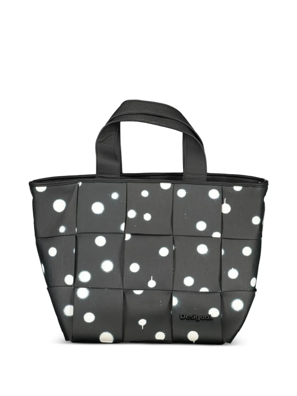 Desigual Geweven shopper met stippen Zwart