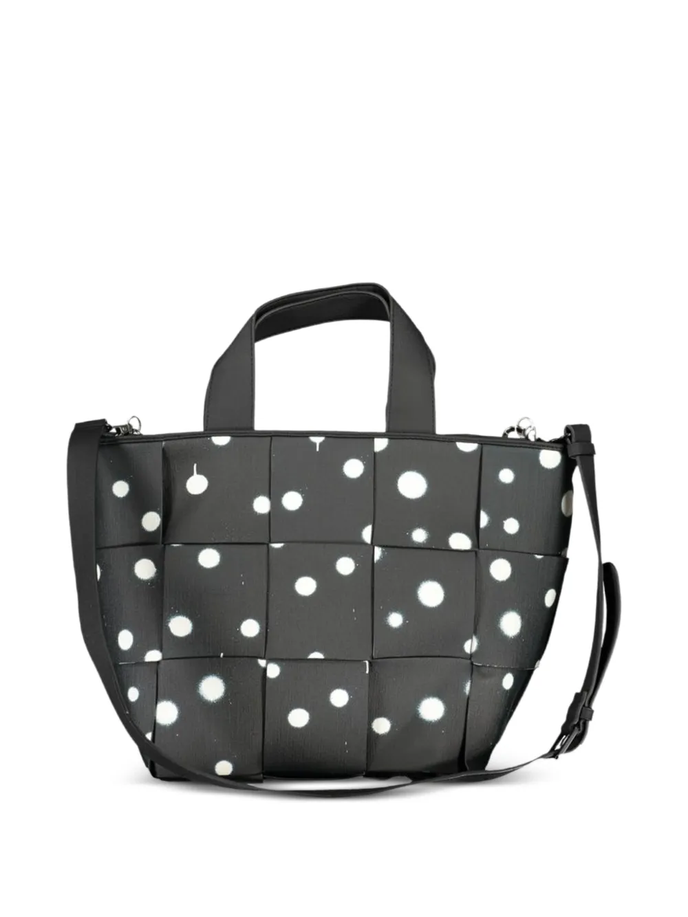 Desigual Geweven shopper met stippen Zwart