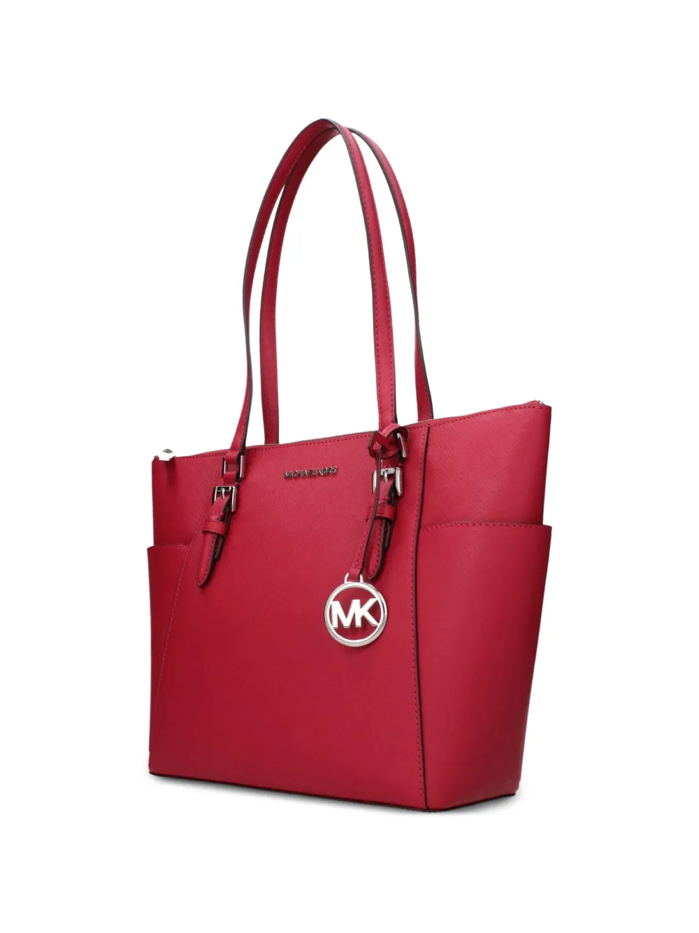 Michael Kors Grote Charlotte leren shopper met logo-plakkaat Roze
