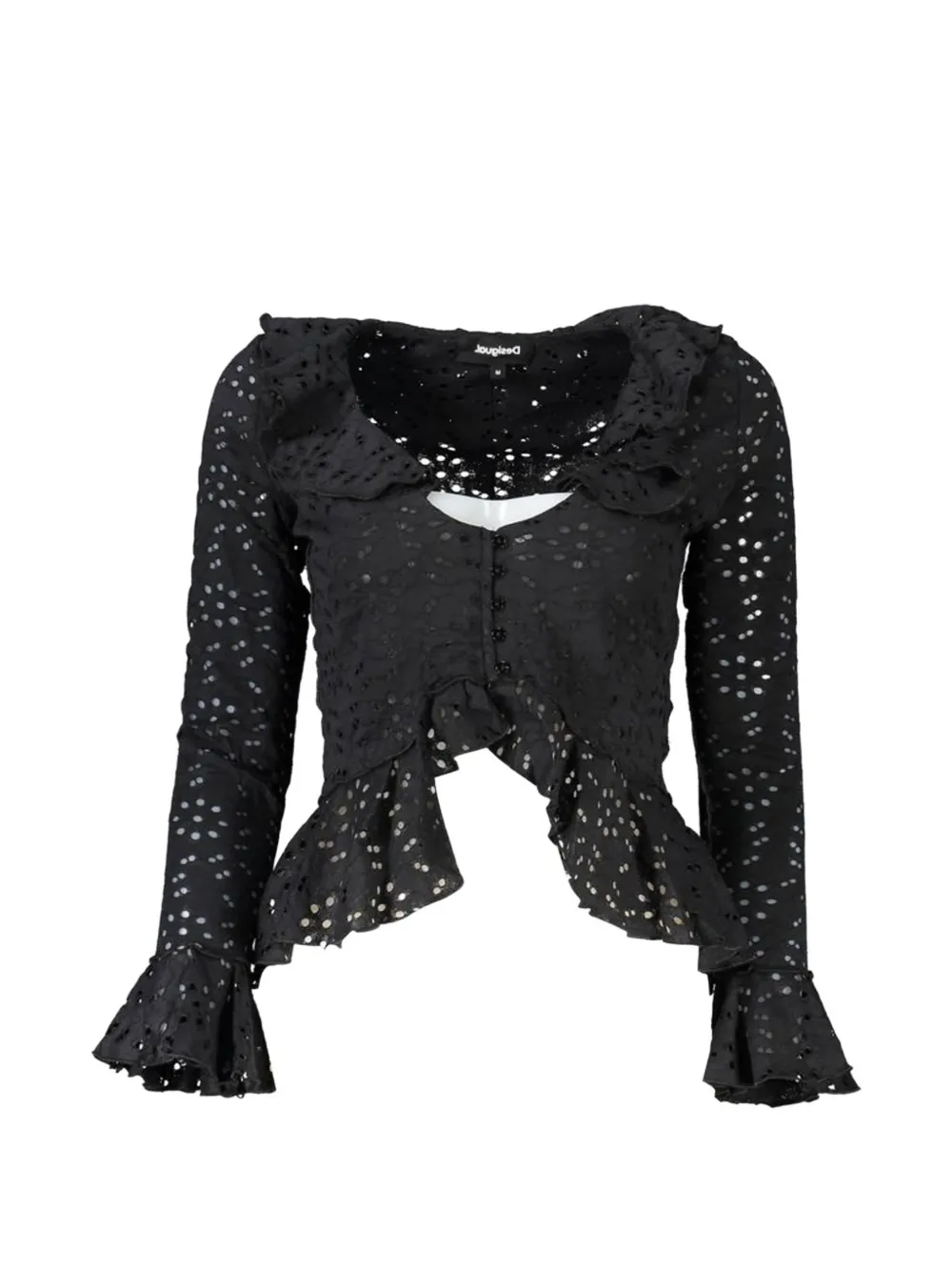 Desigual ruffled long-sleeved blouse