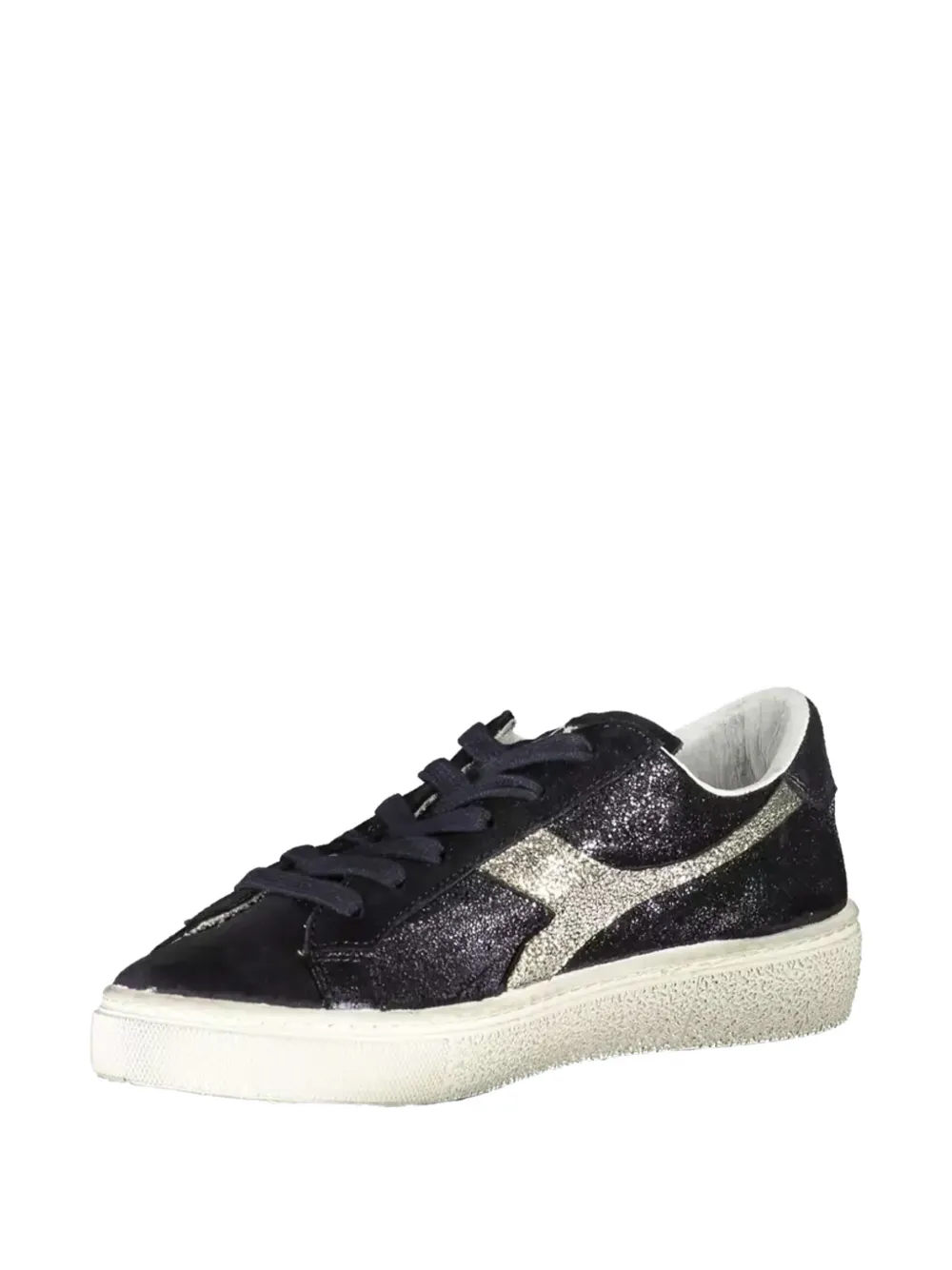 Diadora glitter lace-up sneakers Blauw