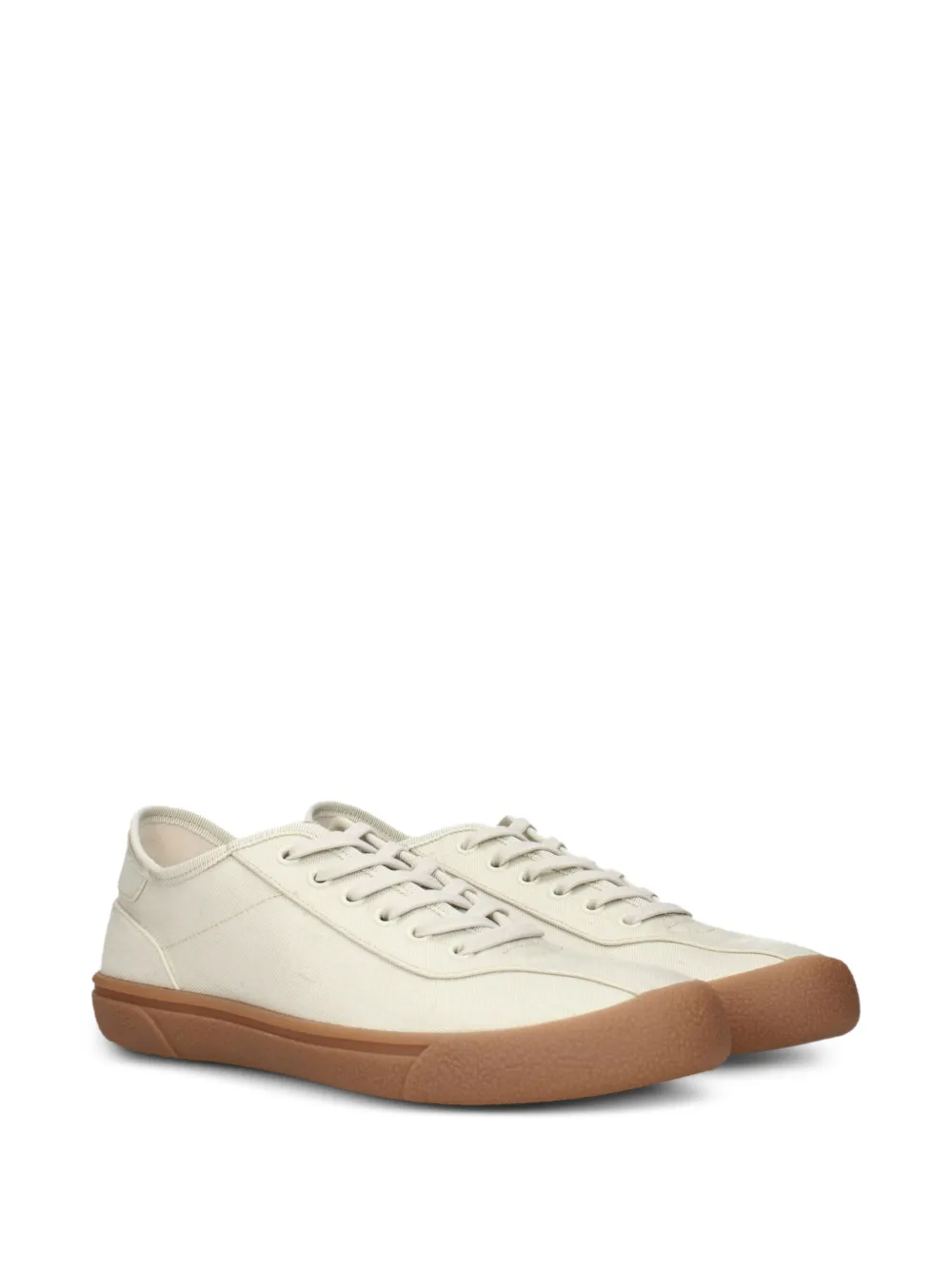 The Row lace-up canvas sneakers Beige