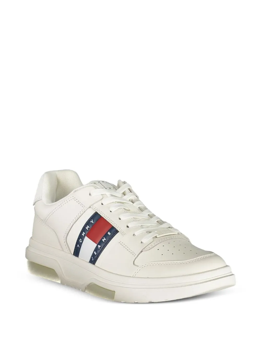 Tommy Jeans Court logo-patch sneakers Beige