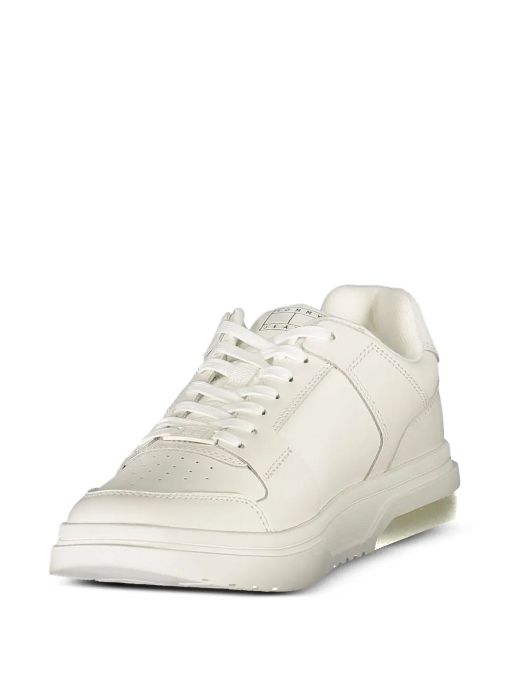Tommy Jeans Court logo-patch sneakers Beige