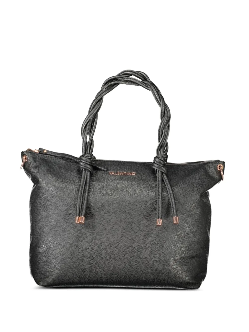 MARIO VALENTINO braided-handle drawstring tote bag
