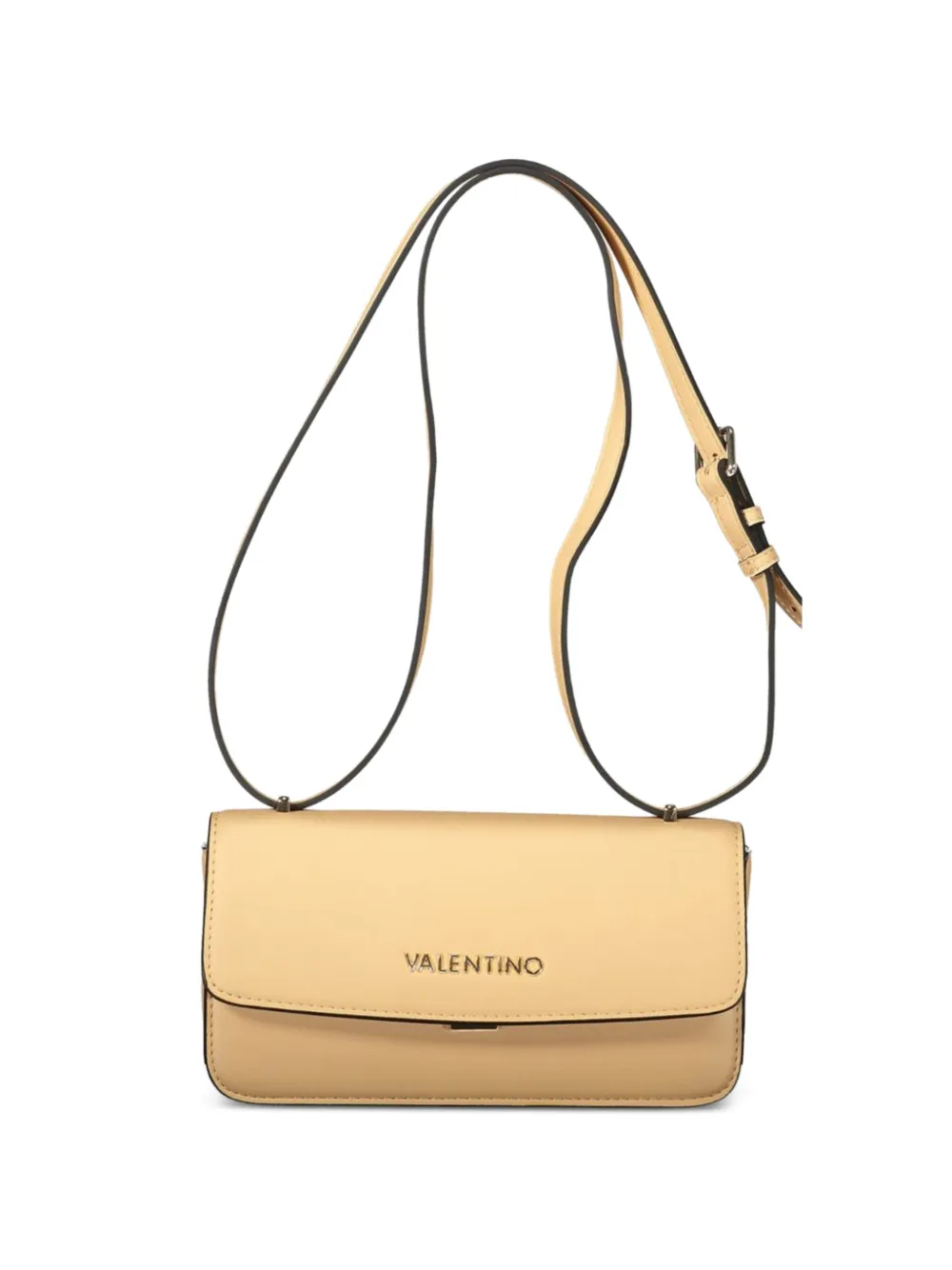 MARIO VALENTINO logo-lettering flap-closure shoulder bag - Giallo